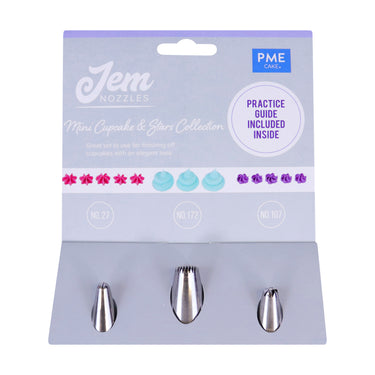 Kit Bico de Confeitar MiniCupcake e Estrelas 3 un - PME